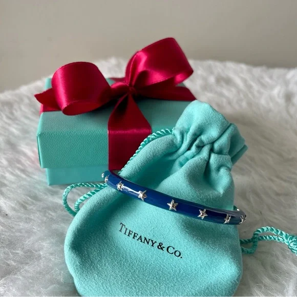 Tiffany and Co. Navy Stars Bangle - Picture 2 of 7